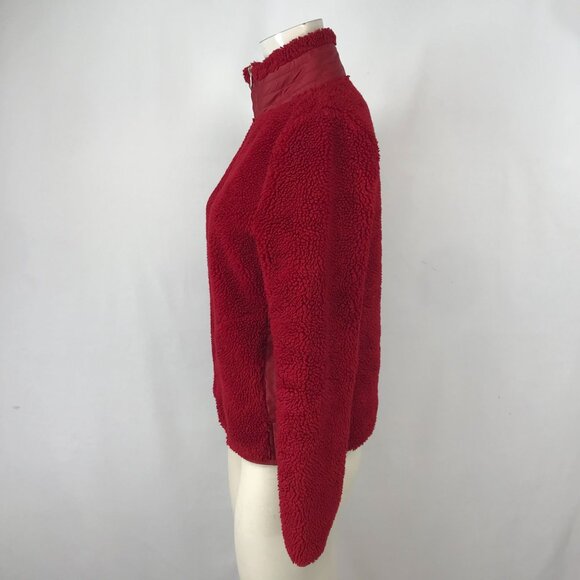 LAUREN RALPH LAUREN ~ WOMENS XS ~ RED FLEECE FULL ZIP JACKET - Picture 4 of 6